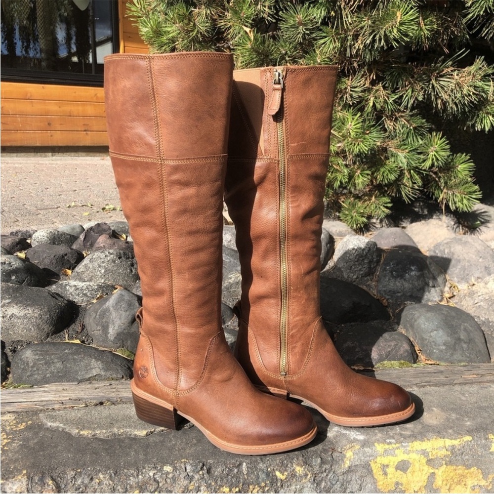 Timberland Brown Knee-High Leather Boots